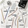 Oak & Steel - 36 Pailles en Acier Inoxydable & 4 Brosses avec Boîte-Cadeau (4 Couleurs) - Écologiques, Réutilisables & Lavables 