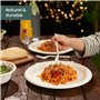 HAAGO 50 Assiettes de Canne à Sucre Jetables (26cm) - Grandes Assiettes pour Fêtes - Solide, Rigide & Étanche - Ecologique et Co
