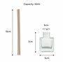 MATANA 10 Bouteilles Diffuseur en Verre Vides avec 40 Bâtonnets de Parfum - Diffuseur Parfum Bouteilles, Flacon Diffuseur Parfum