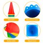 BRAMBLE Pack de 24 Petits Cônes de Signalisation 18 cm | Couleurs Variées | Parfait pour Les Fêtes et l'Entraînement