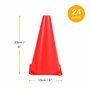 BRAMBLE Pack de 24 Petits Cônes de Signalisation 18 cm | Couleurs Variées | Parfait pour Les Fêtes et l'Entraînement