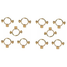 TC Lot de 10 colliers de serrage M10 en laiton massif 22 mm