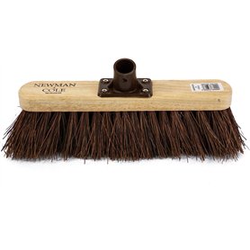 Newman & Cole Tête de balai en bois avec base rigide en poils durs naturels – Tête de balai en bois de rechange pour balayer la
