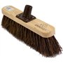 Newman & Cole Tête de balai en bois avec base rigide en poils durs naturels – Tête de balai en bois de rechange pour balayer la 
