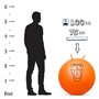 CKB Ltd Grande trémie géante rétro pour adultes – Gonflable avec pompe à pied pouvant supporter jusqu'à 100 kg – Taille XL 75 cm