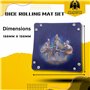 Lot de 4 plateaux à dés DnD de personnages fantastiques – Plateau à dés pliable – Plateaux à dés D&D – Plateau à dés Donjons et 