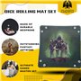 Lot de 4 plateaux à dés DnD de personnages fantastiques – Plateau à dés pliable – Plateaux à dés D&D – Plateau à dés Donjons et 