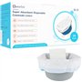 Omnitex Lot de 20 doublures de chaise percée à très haute absorption 2500 ml avec tampon de conversion en gel 80 % granulés SAP