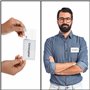Belle Vous Porte Badge Plastique Horizontal à Pince (Lot de 100) - 90 x 56 mm - Badge Infirmiere, Ecoles, Entreprises, Conférenc