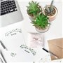 BELLE VOUS 3 Pièces Mini Plante Artificielle Interieur en Plastique avec Pot en Métal Cuivré - 10 x 7,5 cm - Fausse Plante Cactu