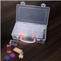 BELLE VOUS 64 Compartiments Diamond Painting Boite de Rangement en Plastique Transparent avec et Étiquettes - Malette Rangement 