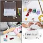 BELLE VOUS 64 Compartiments Diamond Painting Boite de Rangement en Plastique Transparent avec et Étiquettes - Malette Rangement 