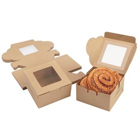 Belle Vous Boite Papier Kraft Marron avec Fenêtre Transparente (Lot de 50) - 10