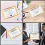 Belle Vous Papier Blanc A4 pour Diplome Personnalisé (Lot de 50) - Papier Imprimante A4 Blanc avec Bordure en Feuille d’Or - Com