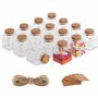 BELLE VOUS Fiole en Verre - Lot 15 Mini Bouteille Verre 50ml avec Bouchon Liege Étiquettes et Ficelle - Petite Bouteille en Verr