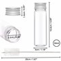 Kurtzy Tubes à Essai Plastique Transparent avec Capuchon à Vis et Brosse de Nettoyage (25Pcs) -Eprouvettes Réutilisables Transpa