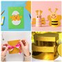 Belle Vous Lot de 24 Papier Doré Cartonné A4 250g/m² -Papier Or pour Projets de Scrapbooking et Emballage - Carton Rigide pour C