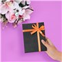 Kurtzy Petites Boites Carton Cadeaux en Papier Kraft Noir pour Bijoux (Lot de 12) - L16 x l12 x H3 cm - Boite Carton Kraft Mat a