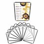 Belle Vous Protege Menu A5 (10 Pcs) - Porte Menu Restaurant 1 Page Double Face Style Américain - Pochette Menu Noires avec Coins