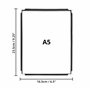 Belle Vous Protege Menu A5 (10 Pcs) - Porte Menu Restaurant 1 Page Double Face Style Américain - Pochette Menu Noires avec Coins