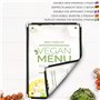 Belle Vous Protege Menu A5 (10 Pcs) - Porte Menu Restaurant 1 Page Double Face Style Américain - Pochette Menu Noires avec Coins