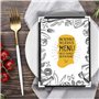 Belle Vous Protege Menu A5 (10 Pcs) - Porte Menu Restaurant 1 Page Double Face Style Américain - Pochette Menu Noires avec Coins