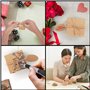 Belle Vous Lot de 100 Boite Cadeau Craft Marron - 5 x 5 x 5 cm - Petite Boite Carton avec Corde de Jute pour Cadeau de Fêtes, Ma