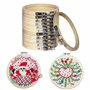 Ensemble 12 Cercles à Broder en Bambou - 10cm Kit de Cerceaux de Broderie en Bois pour Point de Croix - Cerceaux Réglables Tambo