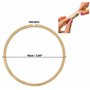 Ensemble 12 Cercles à Broder en Bambou - 10cm Kit de Cerceaux de Broderie en Bois pour Point de Croix - Cerceaux Réglables Tambo