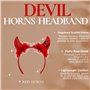 Déguisement de Diable 3 pièces pour Femmes - Ailes d'ange Rouges, Cornes et Fourche de Diable - Déguisement de Diable pour Femme