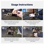 Tiges de vidange flexibles pour vidange extérieure – 12 pièces/9,2 m pour intérieur et extérieur avec piston en caoutchouc et do