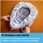 Bassin de lit urinoir très résistant avec 25 coussinets et doublures super absorbants - Pour l'hôpital ou la maison pour les per