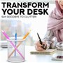 ZYBUX,Porte-stylos en maille – Poubelle de bureau – Pot à crayons,Porte-stylos de bureau,Organiseur de crayons et pinceaux de ma