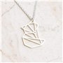 La Menagerie Renard Argent, Collier Origami & Bijou géométrique en Argent - Collier plaqué Argent Sterling 925 & Colliers Renard