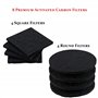 RED FACTOR Lot de 8 filtres de Rechange à Charbon Actif Extra épais pour bacs de Compost de Cuisine sans Odeur (4 Ronds, 4 carré