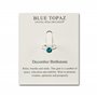 Philip Jones Décembre (Topaze Bleue) Bague de Naissance réglable créée avec des Cristaux Zircondia®