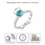 Philip Jones Décembre (Topaze Bleue) Bague de Naissance réglable créée avec des Cristaux Zircondia®