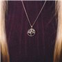 Philip Jones Collier Arbre de Vie Plaqué Or Rose Créé avec des Cristaux Zircondia®