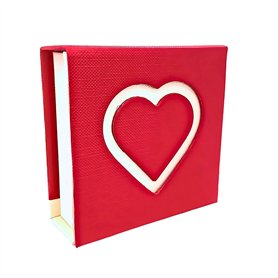 Jewellbox Boîte à bijoux carrée romantique rouge pour colliers et bracelets Idéal pour mariage