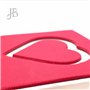 Jewellbox Boîte à bijoux carrée romantique rouge pour colliers et bracelets Idéal pour mariage, demande en mariage et occasions 