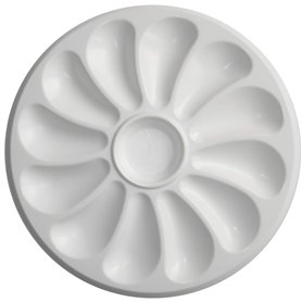 Lot de 2 - Assiette à Huîtres en Plastique – 12 Places
