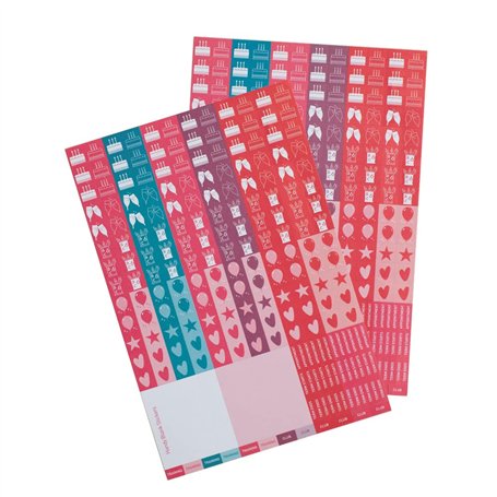Matilda Myres Lot de recharges d'autocollants d'activités pour calendrier mural familial