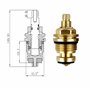 Couvercles de Tête Standard Wärmer Système pour Robinets Chaud & Froid 1/2'' - Métal Plaqué Chrome avec Boutons Rouges et Bleus 