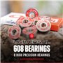 CORE ABEC 9 Lot de 4 roulements à billes pour skateboard, scooter et patins