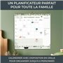Boxclever Press ‘Mon Calendrier Familial’. Calendriers muraux à 6 colonnes. Calendrier 2025 mural de jan - déc 25. Calendrier fa