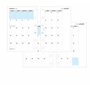 Recharge pour agenda scolaire 2025/26 - Format de poche - Semaine sur deux pages - Compatible avec Filofax - Mensuel/hebdomadair