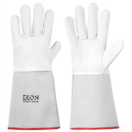 EKON FITNESS Ekon Gants de soudage Tig fabriqués à partir de cuir à grain souple Gants de soudage Gants de protection de soudage