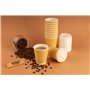 FOOGO Green Lot de 25 gobelets à café jetables en papier avec couvercles, solides à triple paroi avec couvercles sécurisés, pour