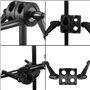 Support d'éclairage Photographie Kit: 1x Support Lumineux Aluminium Réglable 200cm et 1x Trépied Girafe Bras 140cm avec Double C