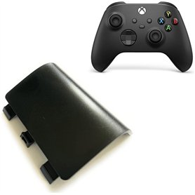 Gamer Gear Coque de Batterie pour Manette Xbox Series X - Couvercle de Remplacement pour Manette Xbox - Porte-Batterie Noir pour